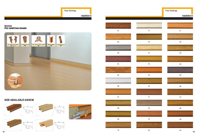 Het Begrenzen van pvc van het stofbewijs 80% het Profiel van de Raadsdekking met Houten Korrelpatroon